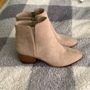 Suede booties size 7